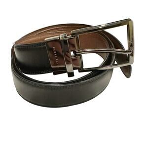 Perry Ellis Bonded Leather Belt Black Size Medium